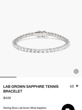 Mejuri lTennis Bracelet (Size 6.5)